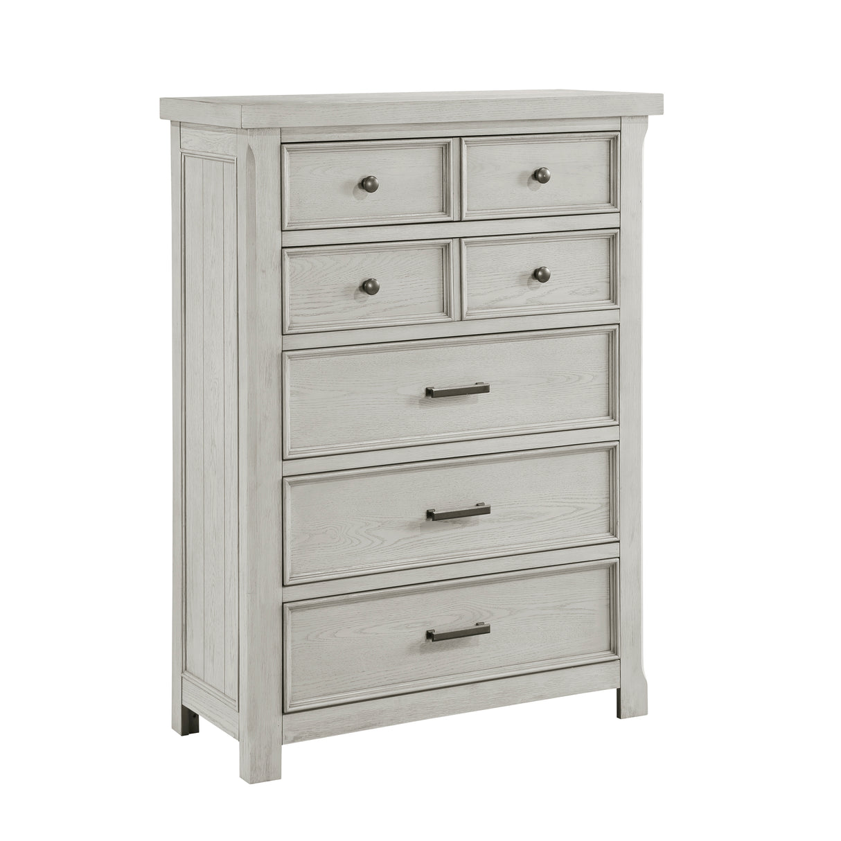 Providence Light Gray 5-Piece Bedroom Set (Queen Bed, Nightstand, Dresser, Mirror, Chest) from Homelegance - Luna Furniture