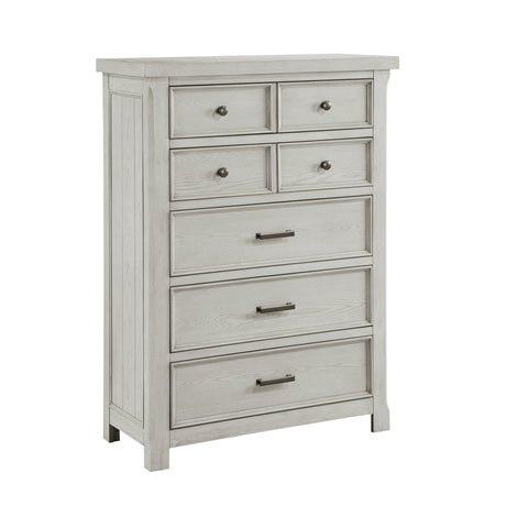 Providence Light Gray 5-Piece Bedroom Set (Queen Bed, Nightstand, Dresser, Mirror, Chest) from Homelegance - Luna Furniture
