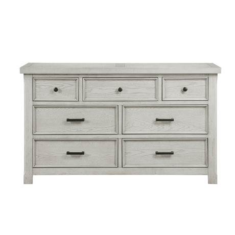 Providence Light Gray 5-Piece Bedroom Set (Queen Bed, Nightstand, Dresser, Mirror, Chest) from Homelegance - Luna Furniture