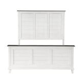 Chesterton Antique White/Dark Brown 5-Piece Bedroom Set (Queen Bed, Nightstand, Dresser, Mirror, Chest) from Homelegance - Luna Furniture
