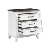 Chesterton Antique White/Dark Brown Queen Bed from Homelegance - Luna Furniture