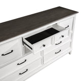Chesterton Antique White/Dark Brown Queen Bed from Homelegance - Luna Furniture