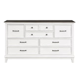 Chesterton Antique White/Dark Brown Queen Bed from Homelegance - Luna Furniture