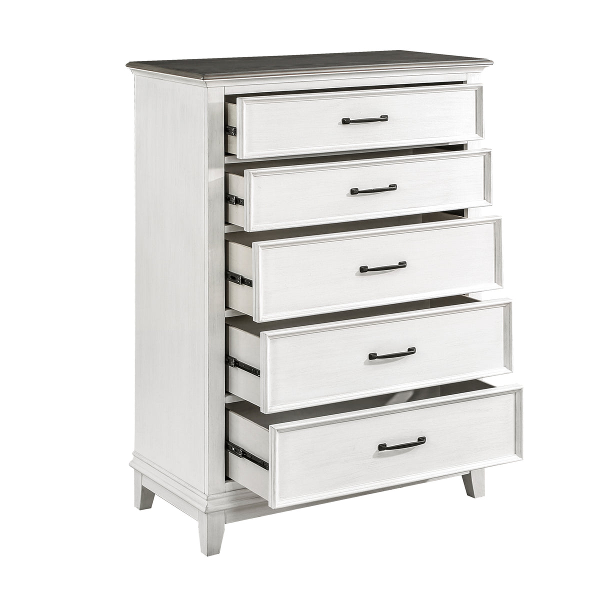 Chesterton Antique White/Dark Brown Nightstand from Homelegance - Luna Furniture