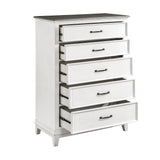 Chesterton Antique White/Dark Brown Nightstand from Homelegance - Luna Furniture