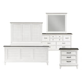 Chesterton Antique White/Dark Brown Queen Bed from Homelegance - Luna Furniture