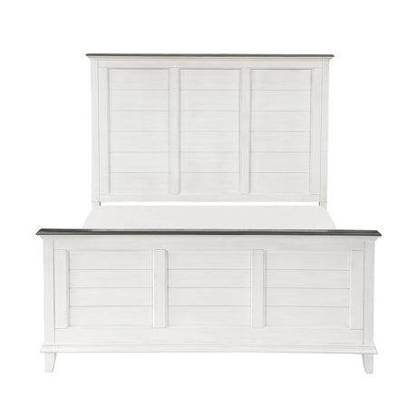 Chesterton Antique White/Dark Brown Eastern King Bed from Homelegance - Luna Furniture