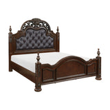 Adelina Cherry California King Poster Bed from Homelegance - Luna Furniture