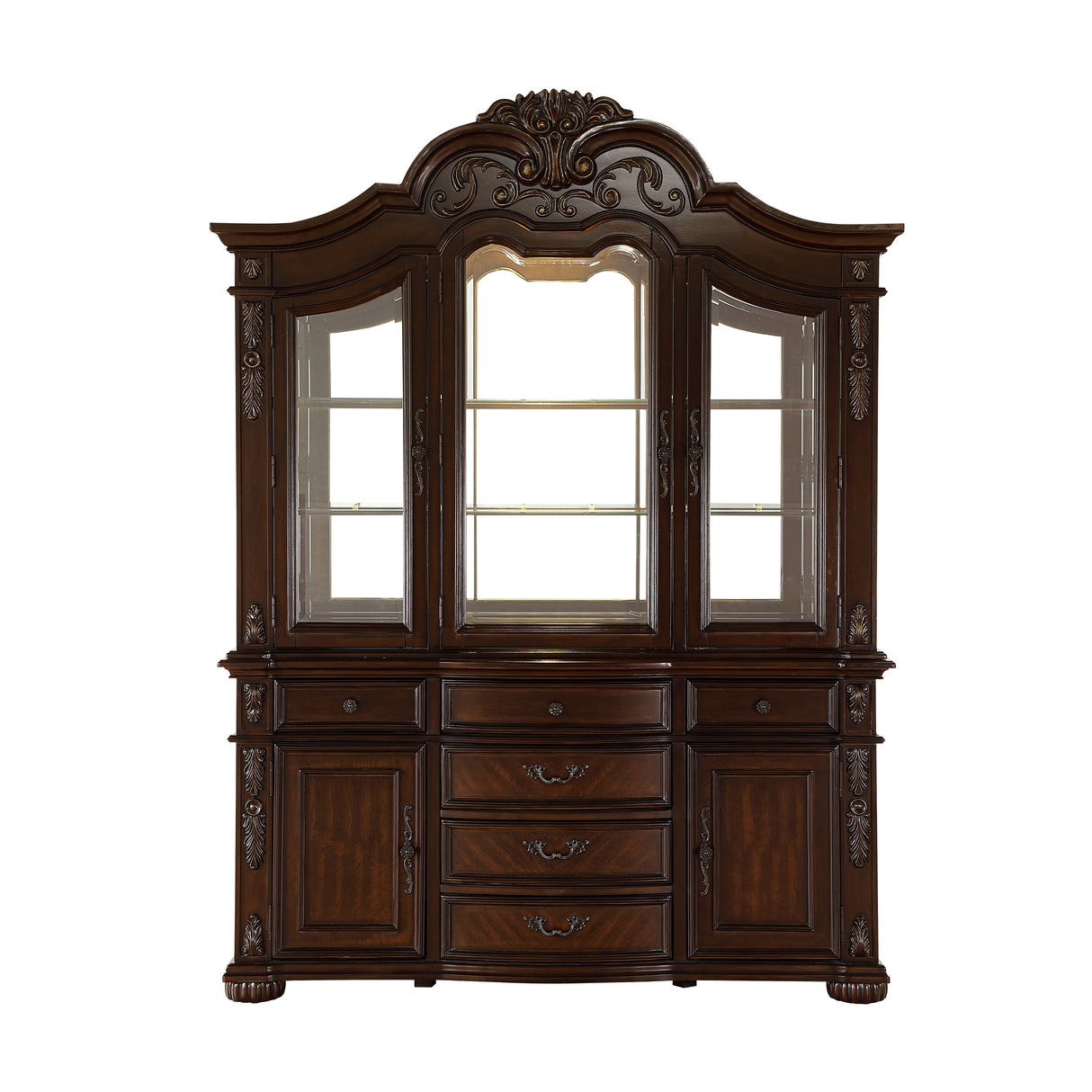 Adelina Cherry Buffet & Hutch from Homelegance - Luna Furniture