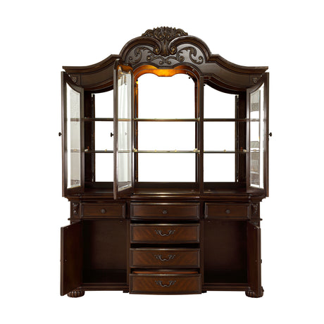 Adelina Cherry Buffet & Hutch from Homelegance - Luna Furniture