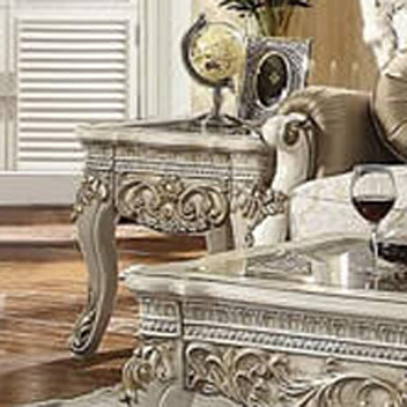 HD-1469 Plantation Cove White End Table from Homey Design - Luna Furniture