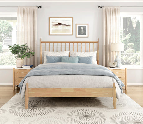 Brickell Natural Full Platform Bed from Homelegance - Luna Furniture