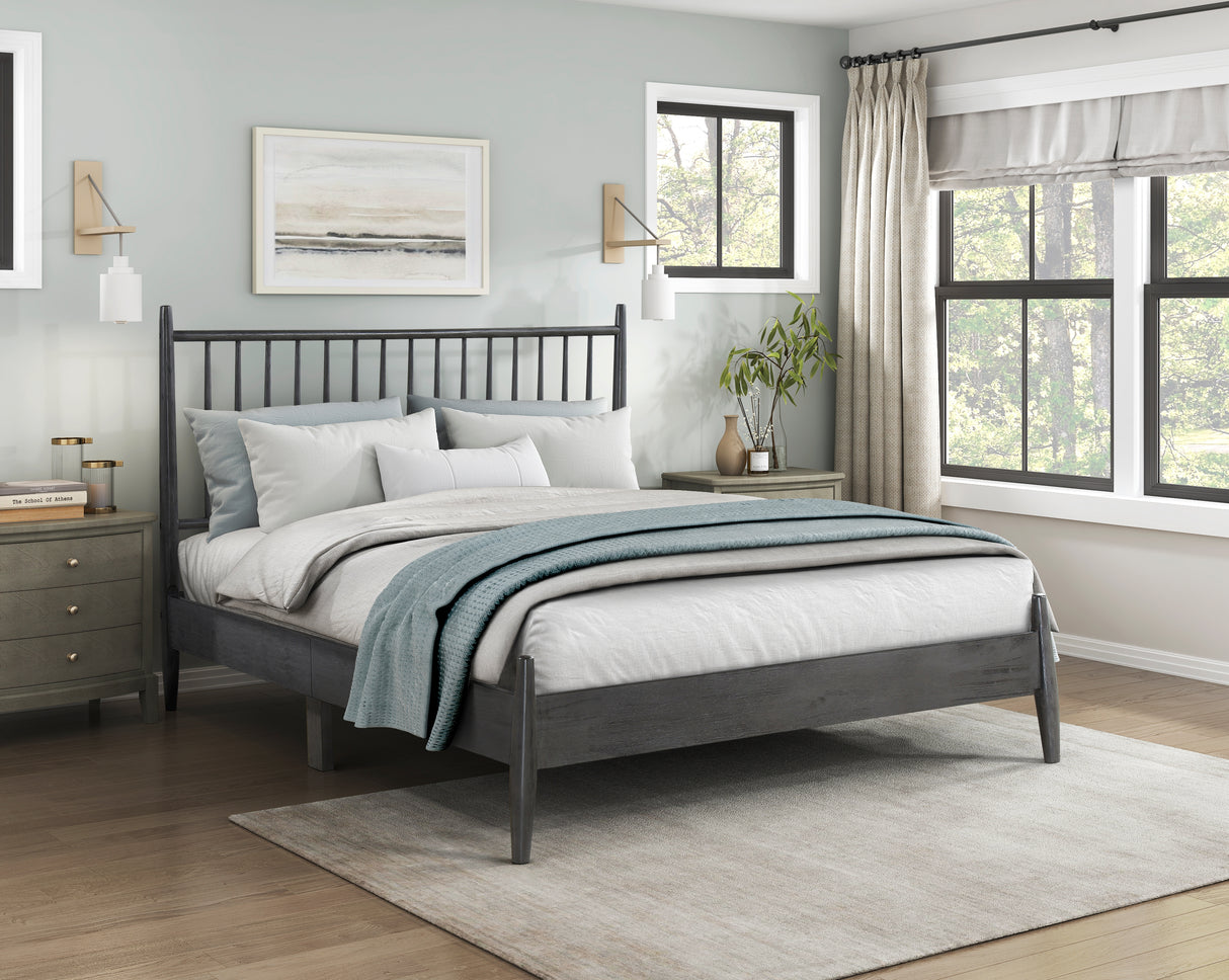 Brickell Gray Twin Platform Bed from Homelegance - Luna Furniture
