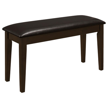 Guillen Cappuccino and Dark Brown 5-Piece Dining Set with Bench from Coaster - Luna Furniture