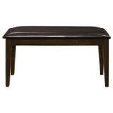 Guillen Cappuccino and Dark Brown 5-Piece Dining Set with Bench from Coaster - Luna Furniture
