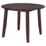 Barton Dark Brown 5-Piece Round Wood Dining Set from Coaster - Luna Furniture