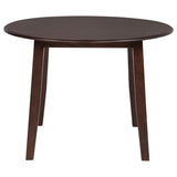 Barton Dark Brown 5-Piece Round Wood Dining Set from Coaster - Luna Furniture