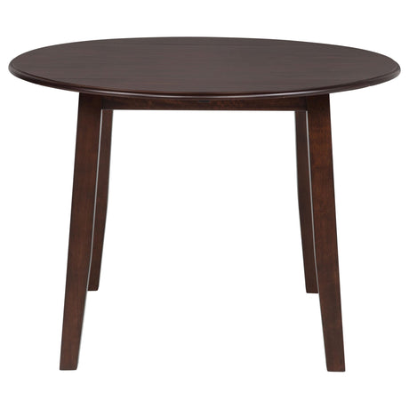 Barton Dark Brown 5-Piece Round Wood Dining Set from Coaster - Luna Furniture