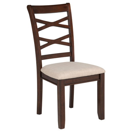 Barton Dark Brown 5-Piece Round Wood Dining Set from Coaster - Luna Furniture