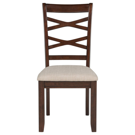 Barton Dark Brown 5-Piece Round Wood Dining Set from Coaster - Luna Furniture