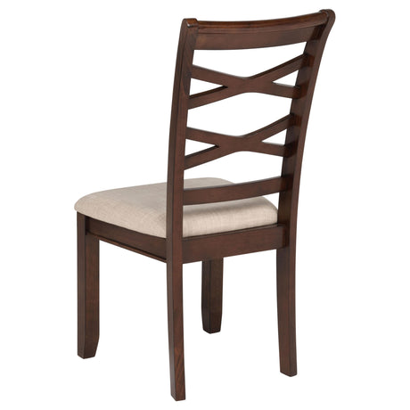 Barton Dark Brown 5-Piece Round Wood Dining Set from Coaster - Luna Furniture
