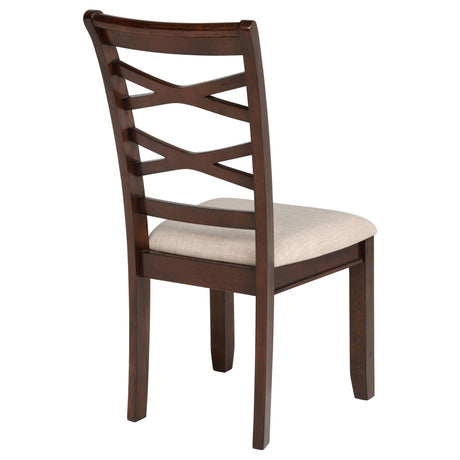 Barton Dark Brown 5-Piece Round Wood Dining Set from Coaster - Luna Furniture