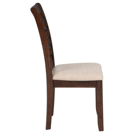 Barton Dark Brown 5-Piece Round Wood Dining Set from Coaster - Luna Furniture