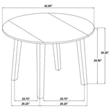 Barton Dark Brown 5-Piece Round Wood Dining Set from Coaster - Luna Furniture