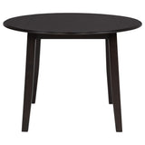 Catley Dark Coffee 5-Piece Round Drop Leaf Dining Set from Coaster - Luna Furniture