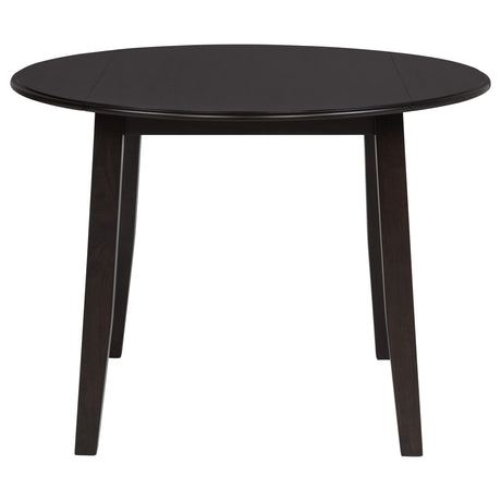 Catley Dark Coffee 5-Piece Round Drop Leaf Dining Set from Coaster - Luna Furniture