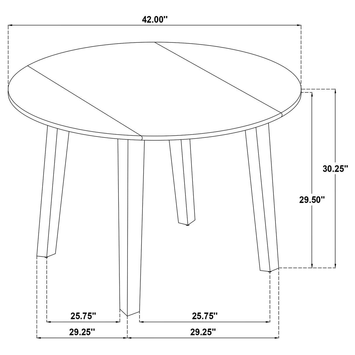 Catley Dark Coffee 5-Piece Round Drop Leaf Dining Set from Coaster - Luna Furniture