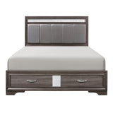 Luster Gray 5-Piece Bedroom Set (Queen Bed, Nightstand, Dresser, Mirror, Chest) from Homelegance - Luna Furniture