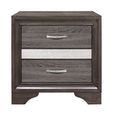 Luster Gray 5-Piece Bedroom Set (Queen Bed, Nightstand, Dresser, Mirror, Chest) from Homelegance - Luna Furniture