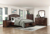 Hudson Cherry California King Platform Bed with Footboard Storage from Homelegance - Luna Furniture