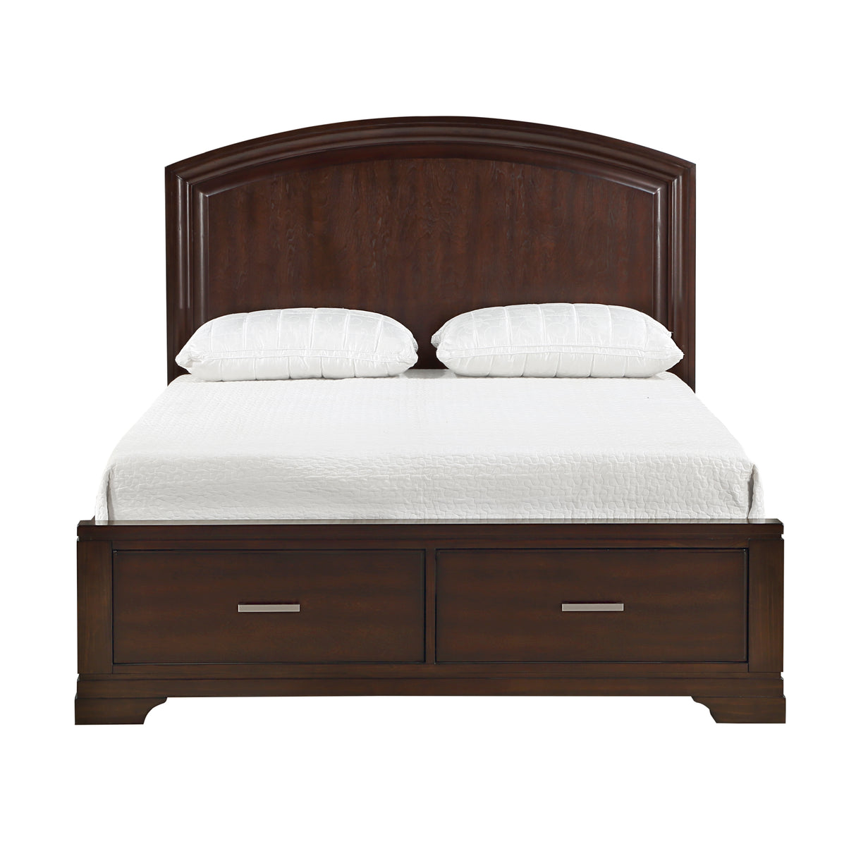 Hudson Cherry California King Platform Bed with Footboard Storage from Homelegance - Luna Furniture