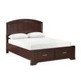 Hudson Cherry California King Platform Bed with Footboard Storage from Homelegance - Luna Furniture