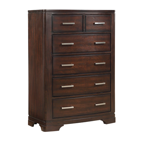 Hudson Cherry 4-Piece Youth Bedroom Set (Twin Bed, Nightstand, Dresser, Mirror) from Homelegance - Luna Furniture