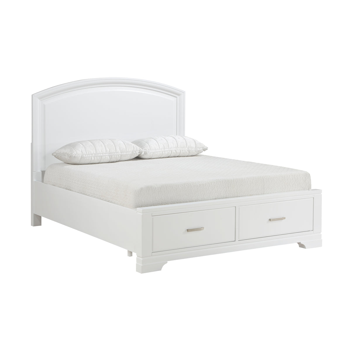 Hudson White California King Platform Bed with Footboard Storage from Homelegance - Luna Furniture