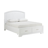 Hudson White California King Platform Bed with Footboard Storage from Homelegance - Luna Furniture