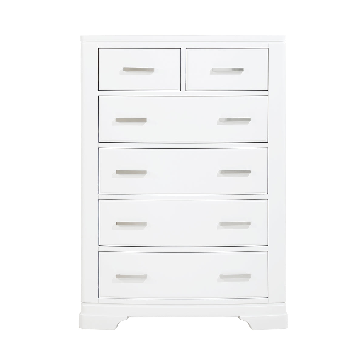 Hudson White Full Platform Bed with Footboard Storage