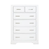 Hudson White Full Platform Bed with Footboard Storage
