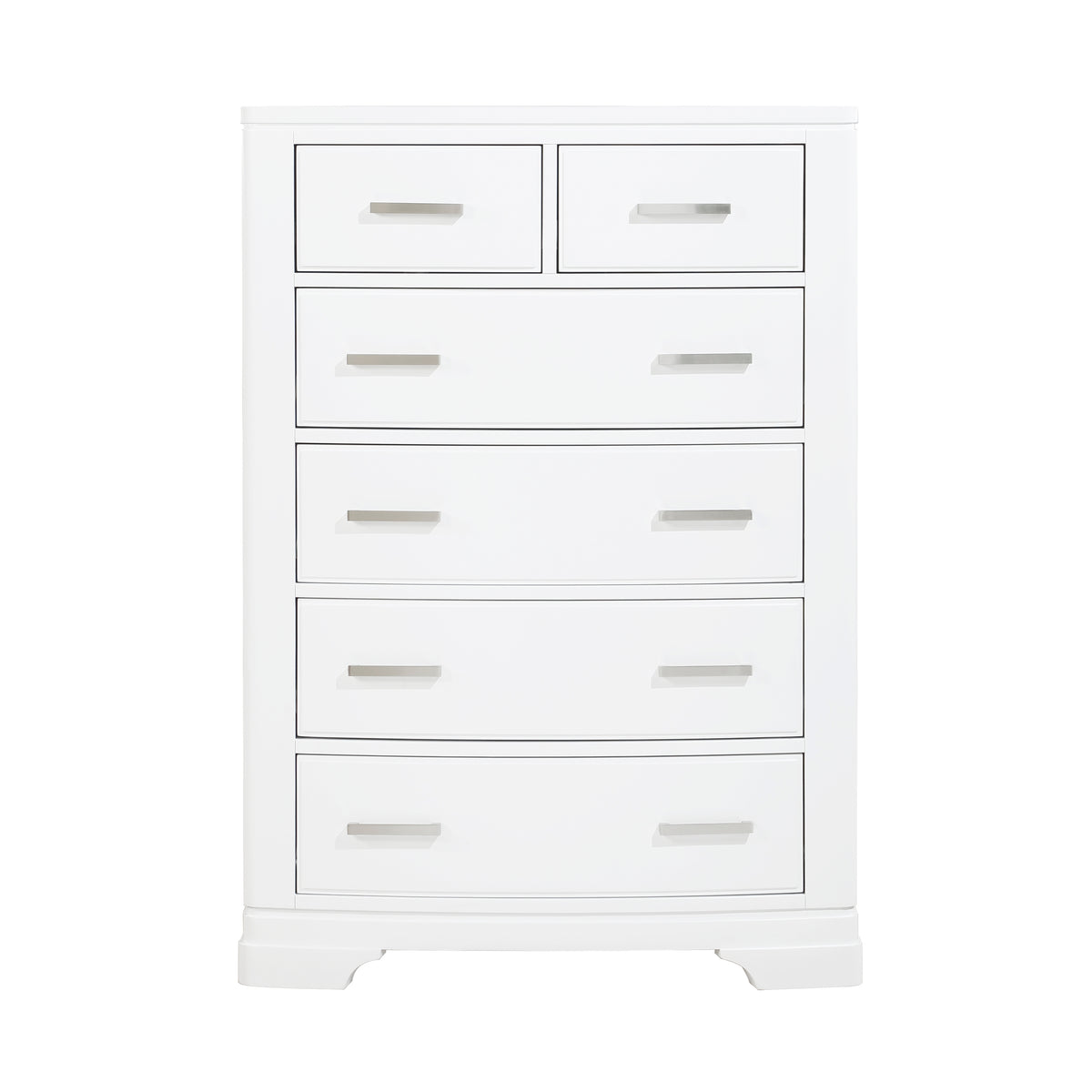 Hudson White 4-Piece Bedroom Set (Queen Bed, Nightstand, Dresser, Mirror) from Homelegance - Luna Furniture