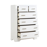 Hudson White Full Platform Bed with Footboard Storage