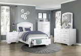 Hudson White Full Platform Bed with Footboard Storage