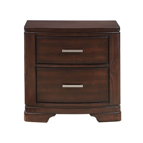 Hudson Cherry 5-Piece Bedroom Set (Queen Bed, Nightstand, Dresser, Mirror, Chest) from Homelegance - Luna Furniture