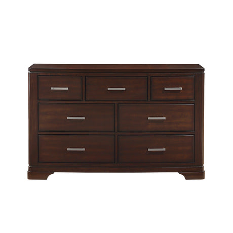 Hudson Cherry 5-Piece Bedroom Set (Queen Bed, Nightstand, Dresser, Mirror, Chest) from Homelegance - Luna Furniture