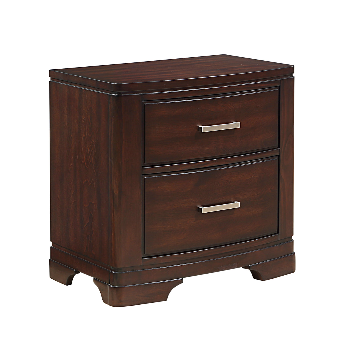 Hudson Cherry 5-Piece Youth Bedroom Set (Twin Bed, Nightstand, Dresser, Mirror, Chest) from Homelegance - Luna Furniture