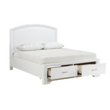 Hudson White Queen Platform Bed with Footboard Storage from Homelegance - Luna Furniture