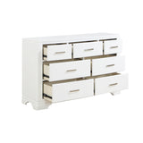 Hudson White 5-Piece Bedroom Set (Queen Bed, Nightstand, Dresser, Mirror, Chest) from Homelegance - Luna Furniture