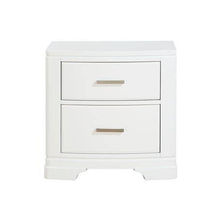 Hudson White 5-Piece Bedroom Set (Queen Bed, Nightstand, Dresser, Mirror, Chest) from Homelegance - Luna Furniture